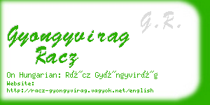 gyongyvirag racz business card